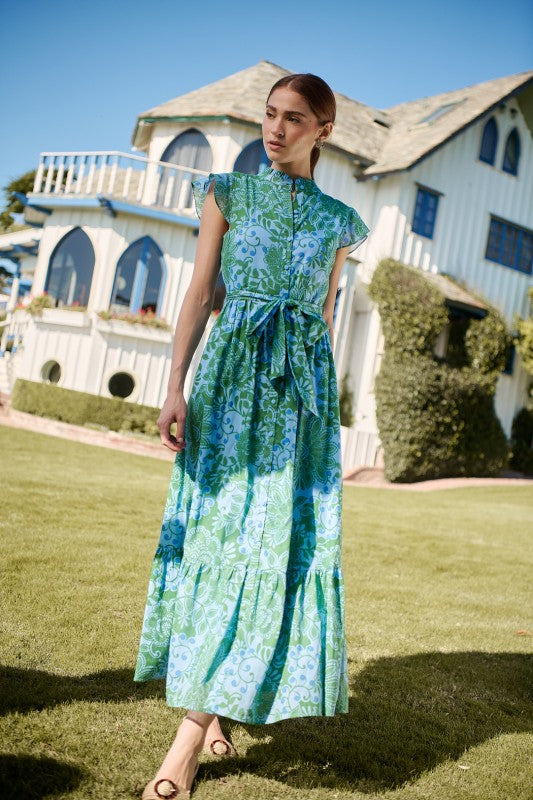Tressa Floral Riah Button Down Maxi Dress