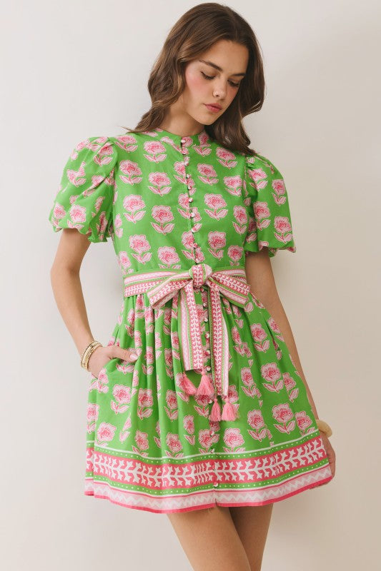 Floral Print Mini Dress