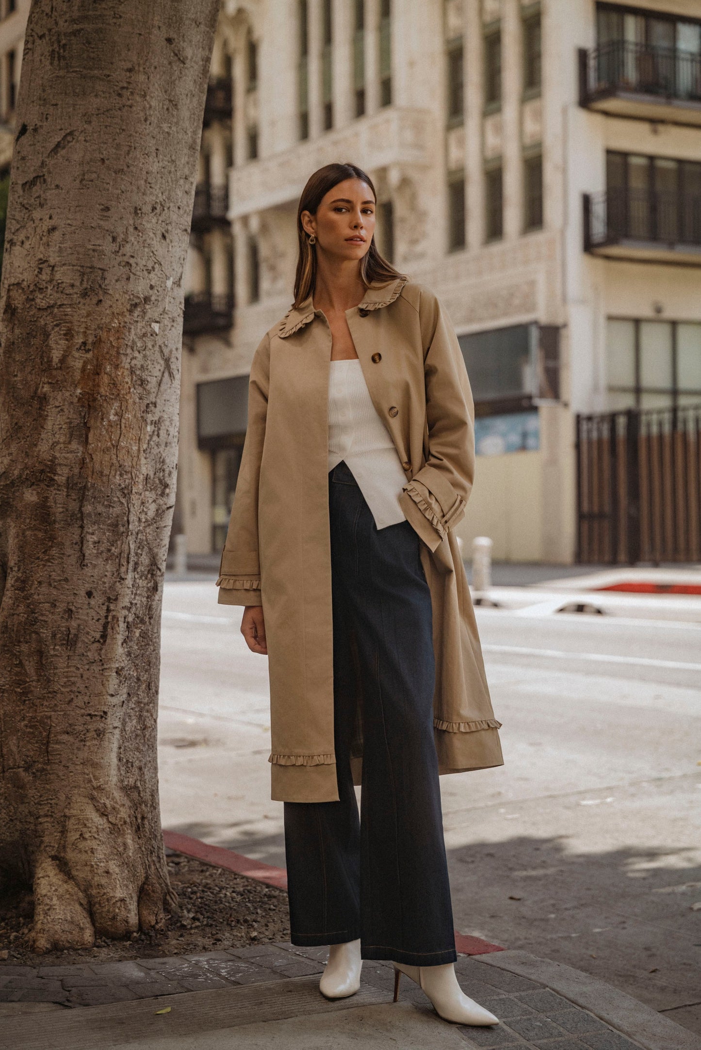 The Eleanor Ruffle Trench