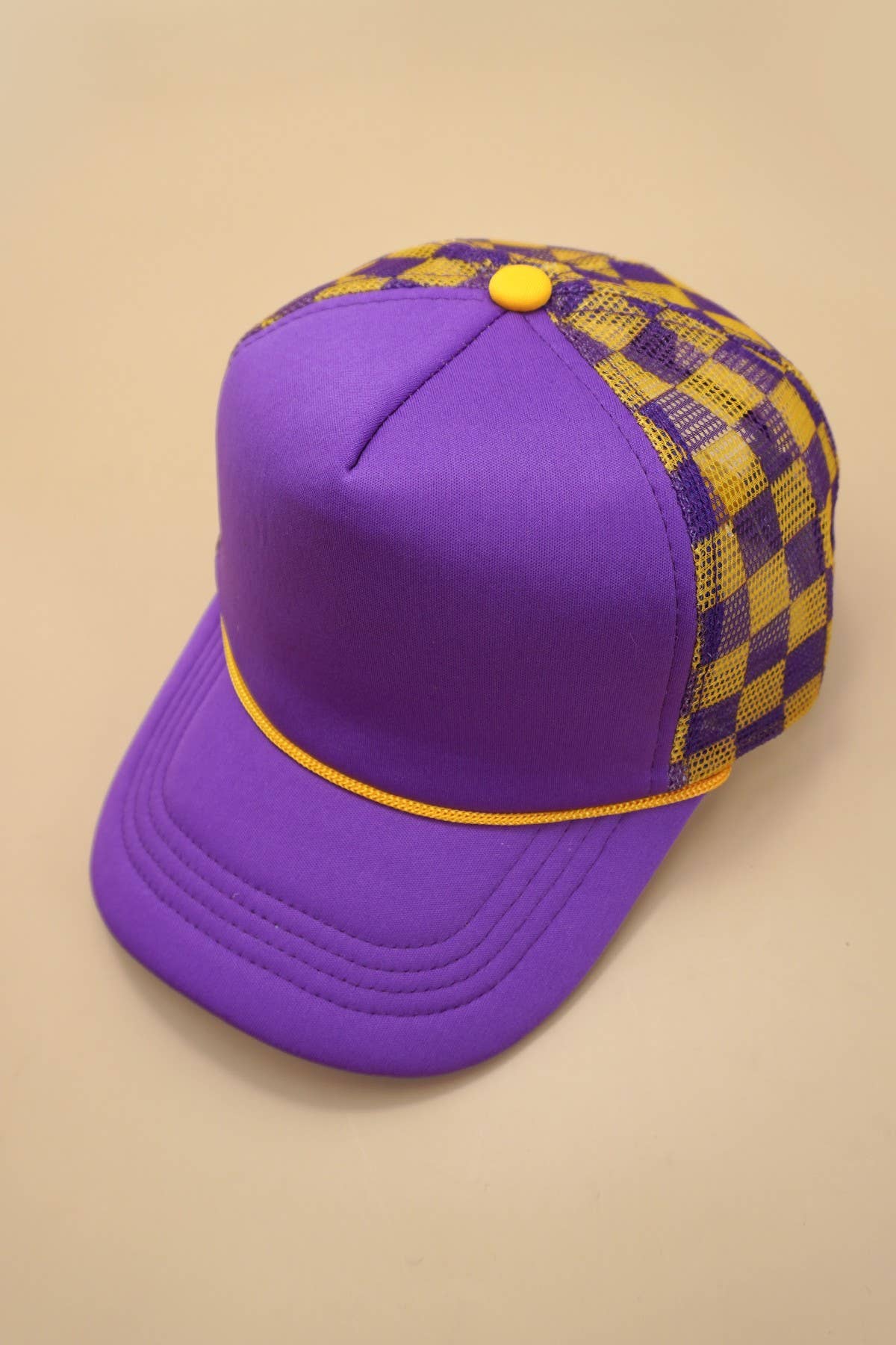 TRUCKER HAT CHECKER FOAM FRONT MESH BACK CAP | 40HW726