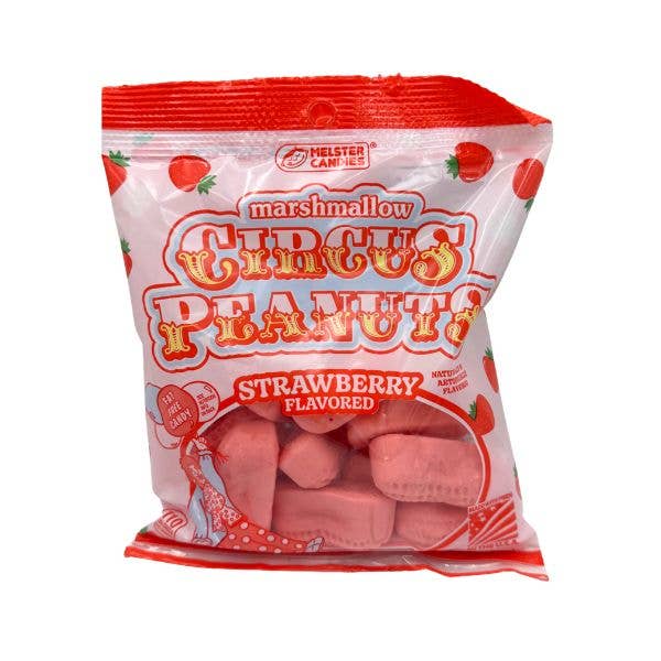 Melster Candies Strawberry Circus Peanuts 4oz Bag