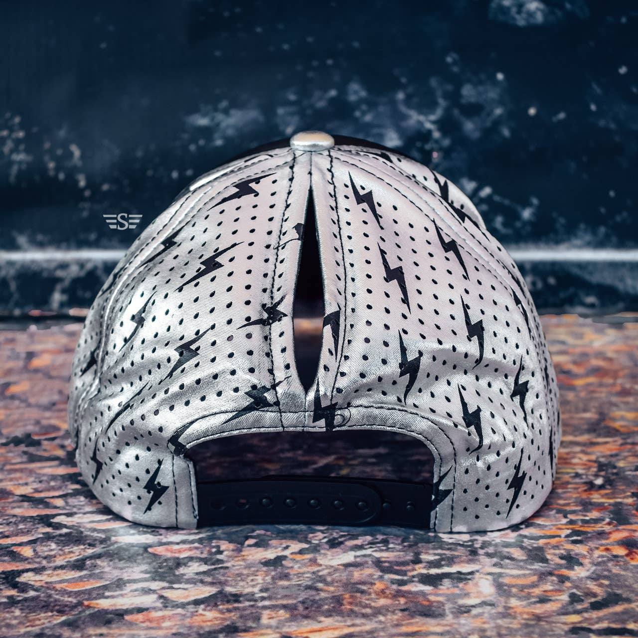 Metallic Lightning Bolt Magna Pony® Laser Cut Foam Trucker Hat