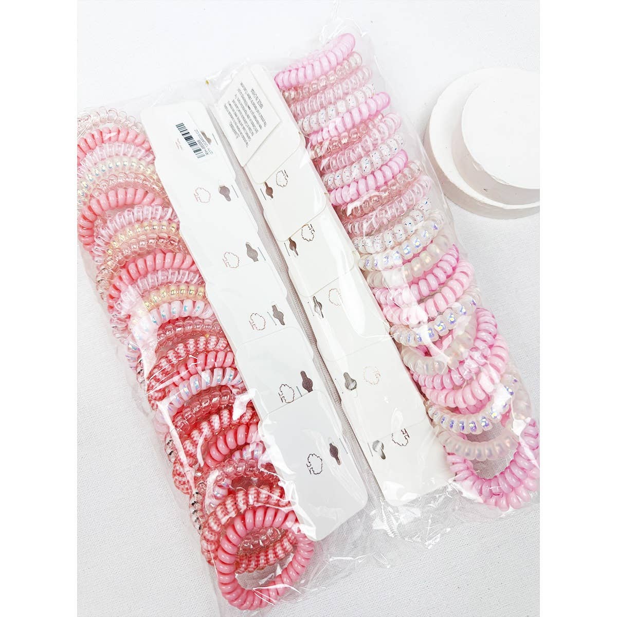 Mix of Pink Shades Spiral Hair Ties