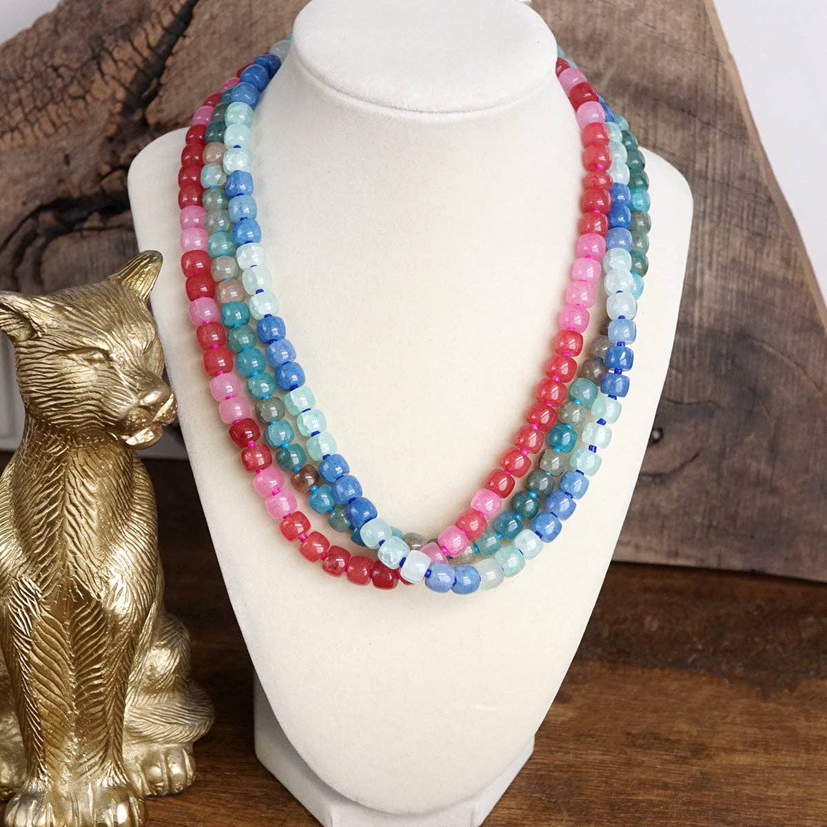 Glass Beads Beaded Necklace - Sunwashed Shores