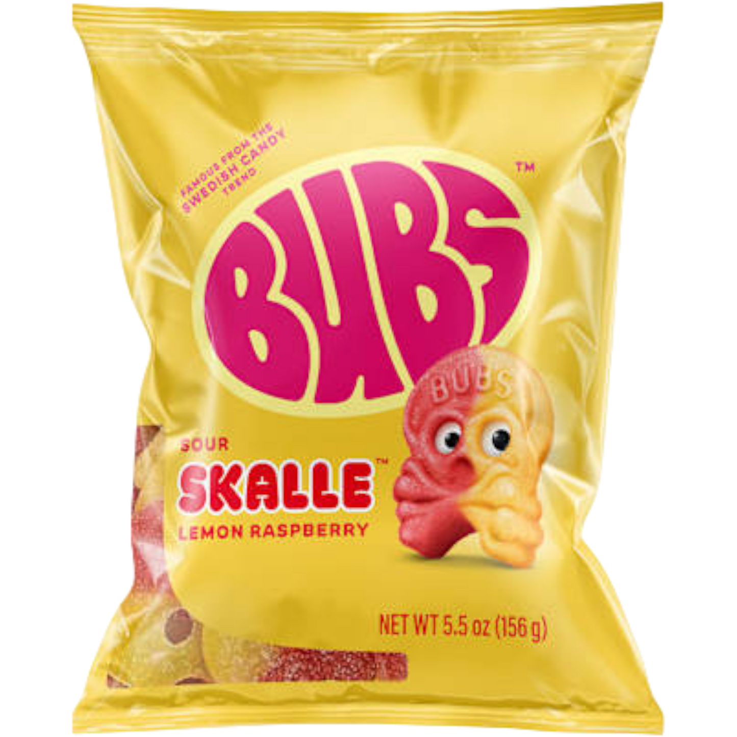 Bubs Sour Skalle Lemon Rasbperry Swedish Candy