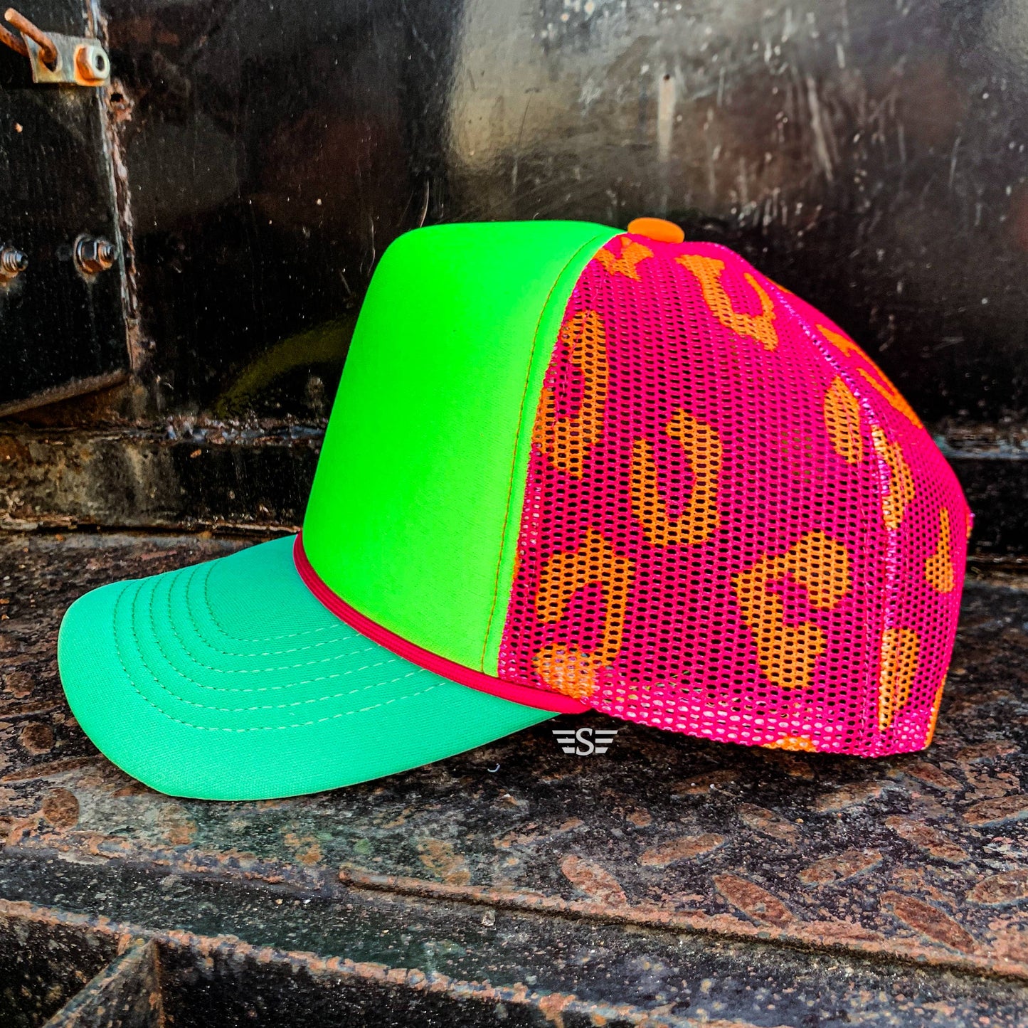 NEON LEOPARD Magna Pony® Mesh Foam Trucker Hat