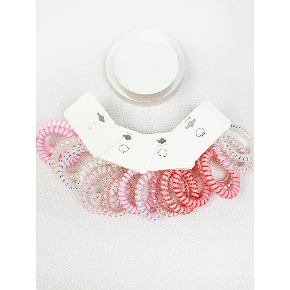 Mix of Pink Shades Spiral Hair Ties