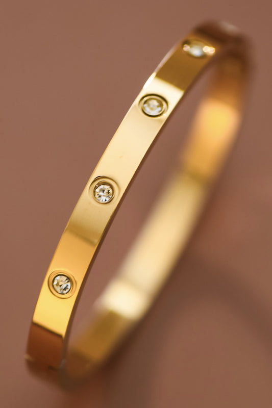 18k Gold Plated Waterproof Stainless Steel Bangle