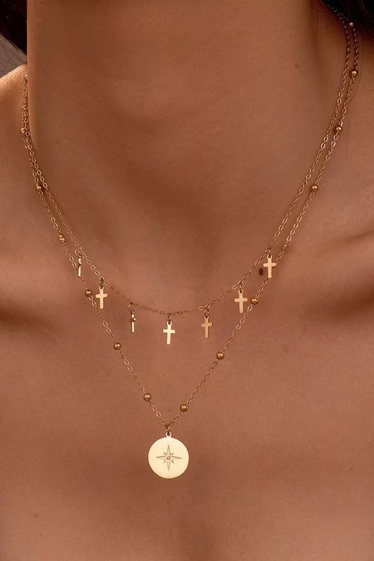 18k Gold Plated Waterproof Stainless Steel Chain Necklace