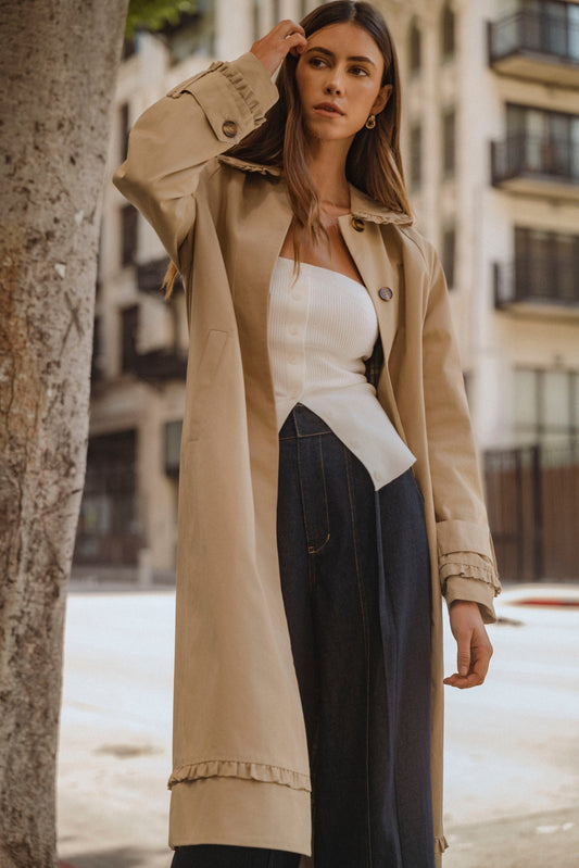 The Eleanor Ruffle Trench
