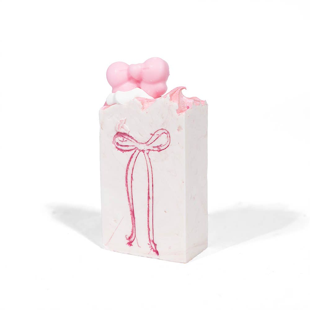 Pretty in Pink party favor sized Soap Bar with Pink Bow