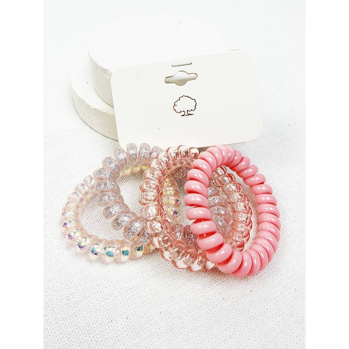 Mix of Pink Shades Spiral Hair Ties