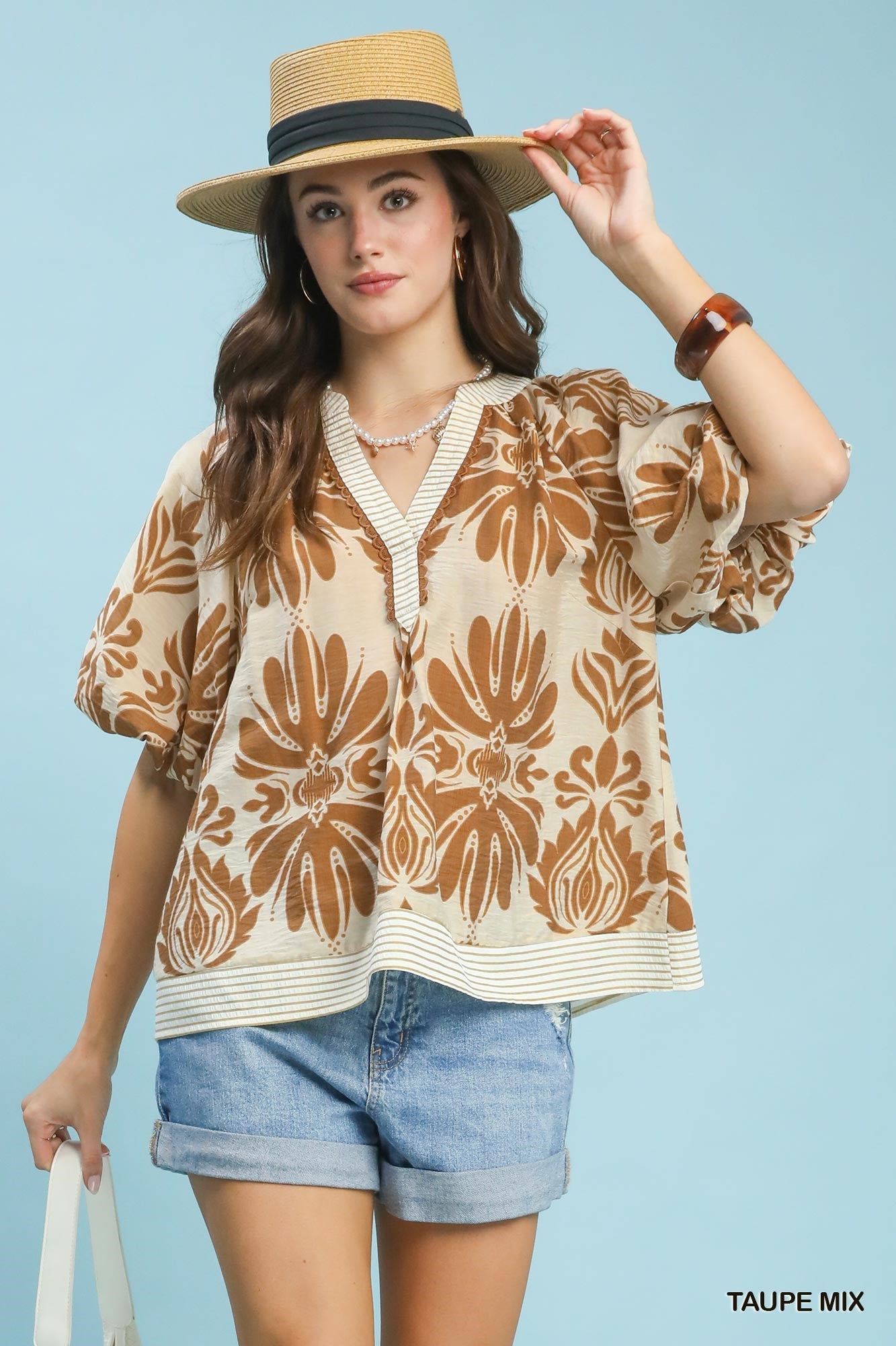 Taupe Mix Top