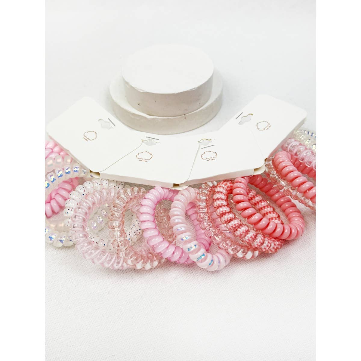 Mix of Pink Shades Spiral Hair Ties