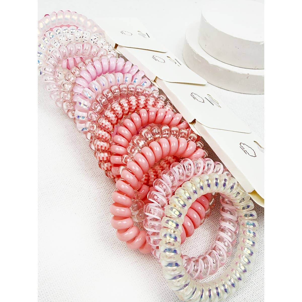 Mix of Pink Shades Spiral Hair Ties