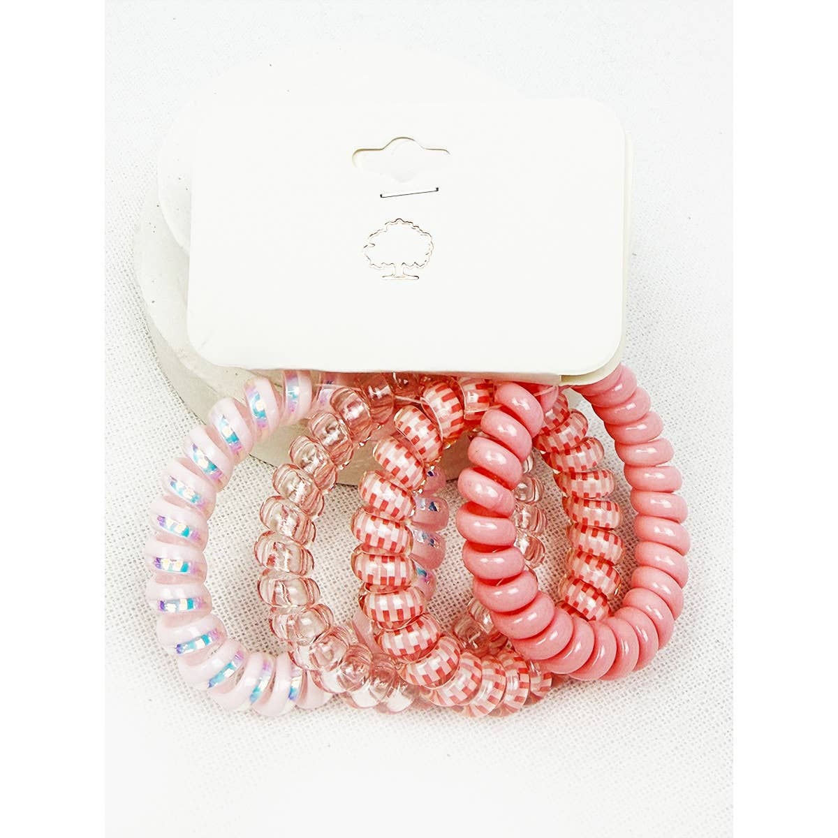Mix of Pink Shades Spiral Hair Ties