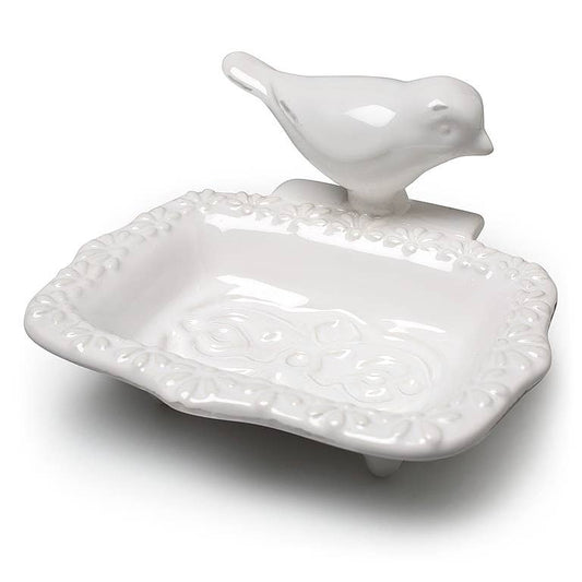 White Bird Soap Dish-5"L