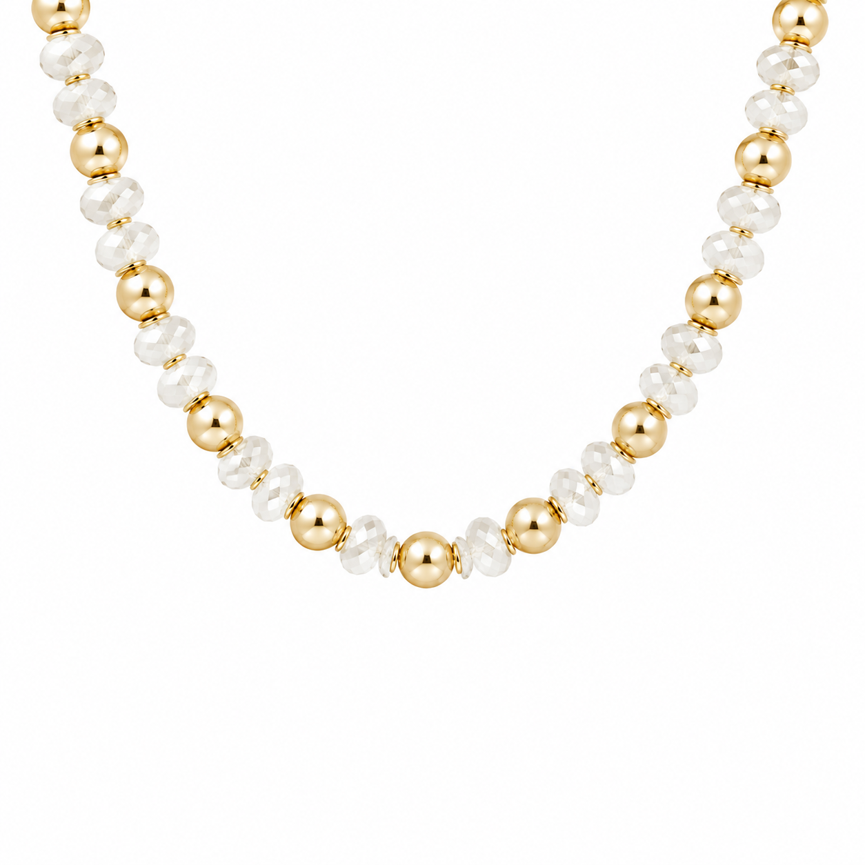 White/Gold Rondelle