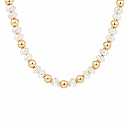 White/Gold Rondelle