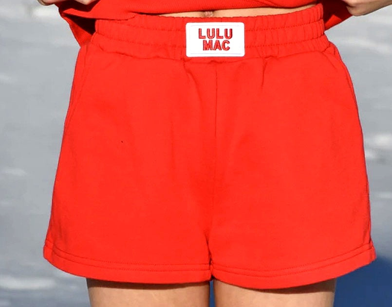 Red Terry Cloth Shorts