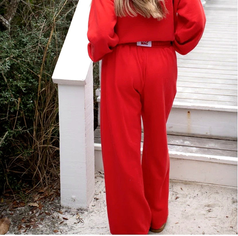 Red Terry Cloth Pant