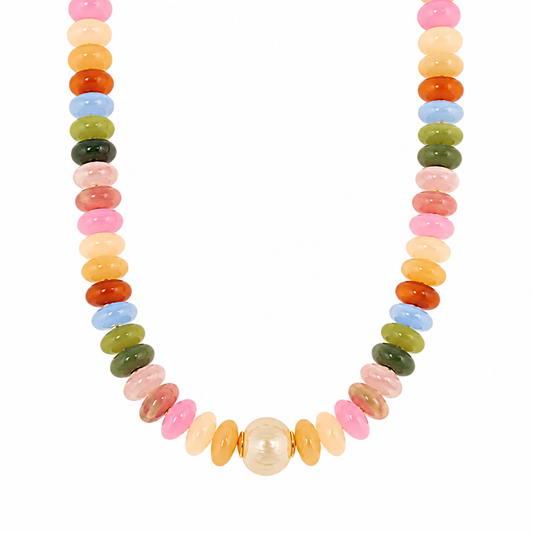 Metal Ball & Rondelle Beads Necklace
