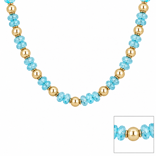 10MM Flat Candy & CCB Beaded Necklace