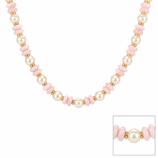 10MM Flat Candy & CCB Beaded Necklace