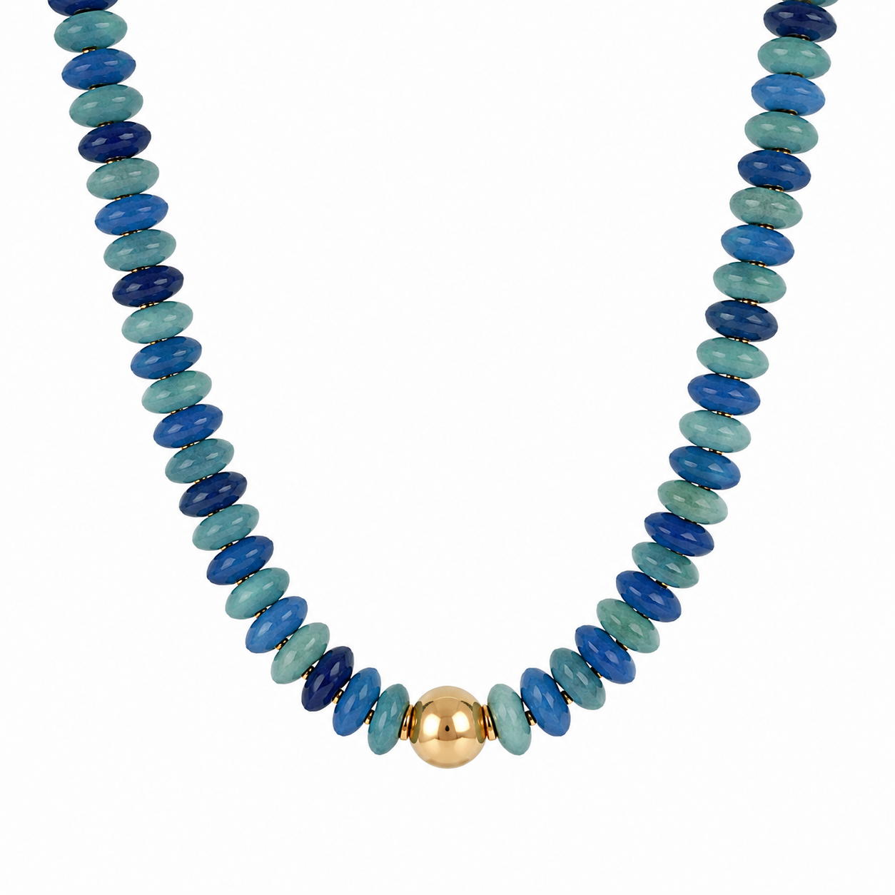 Metal Ball & Rondelle Beads Necklace