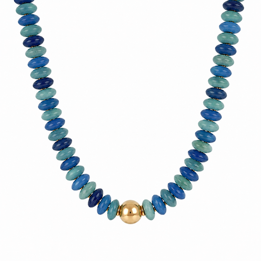 Metal Ball & Rondelle Beads Necklace