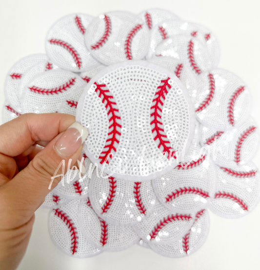 Trucker hat patches 3” baseball sequins patch iron on