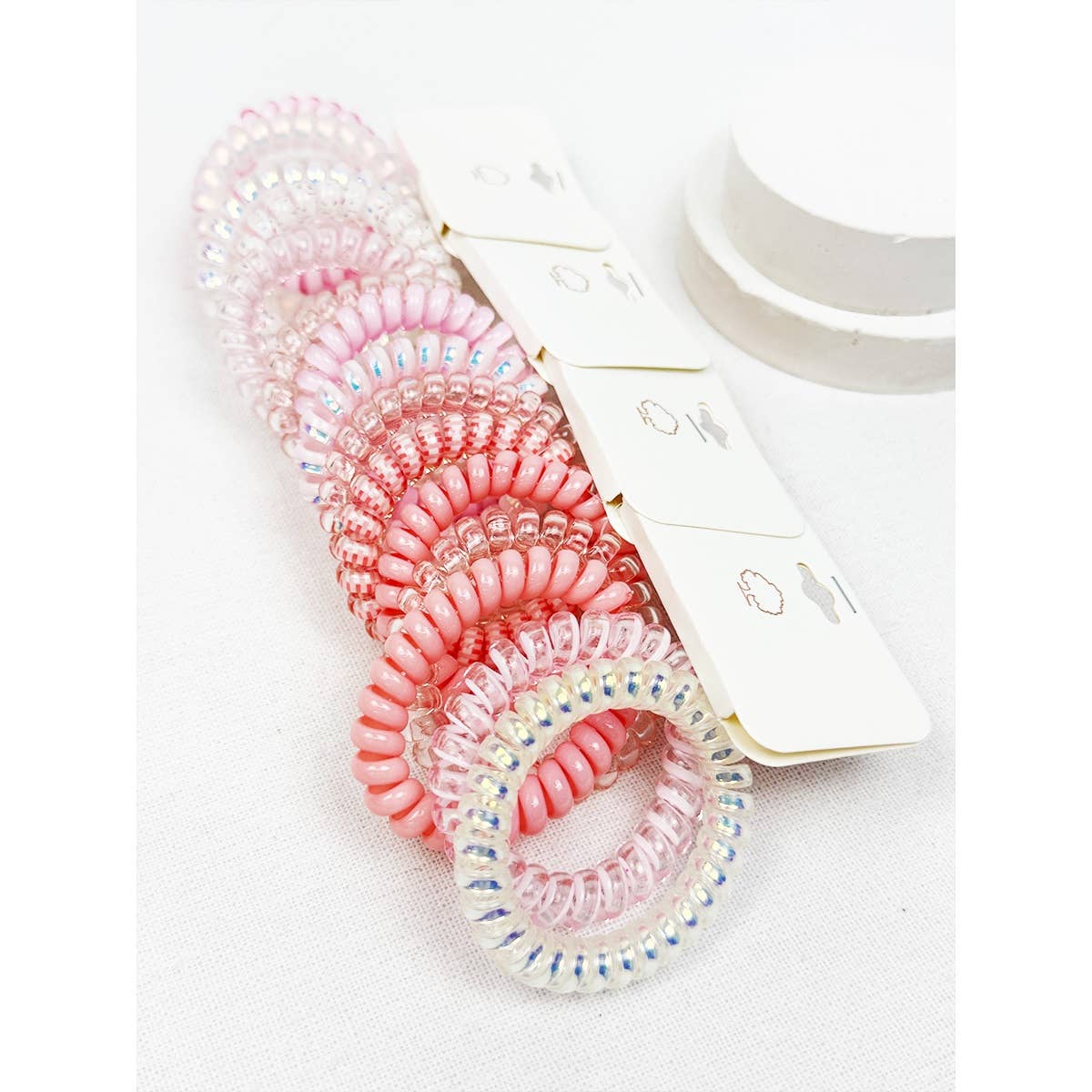 Mix of Pink Shades Spiral Hair Ties