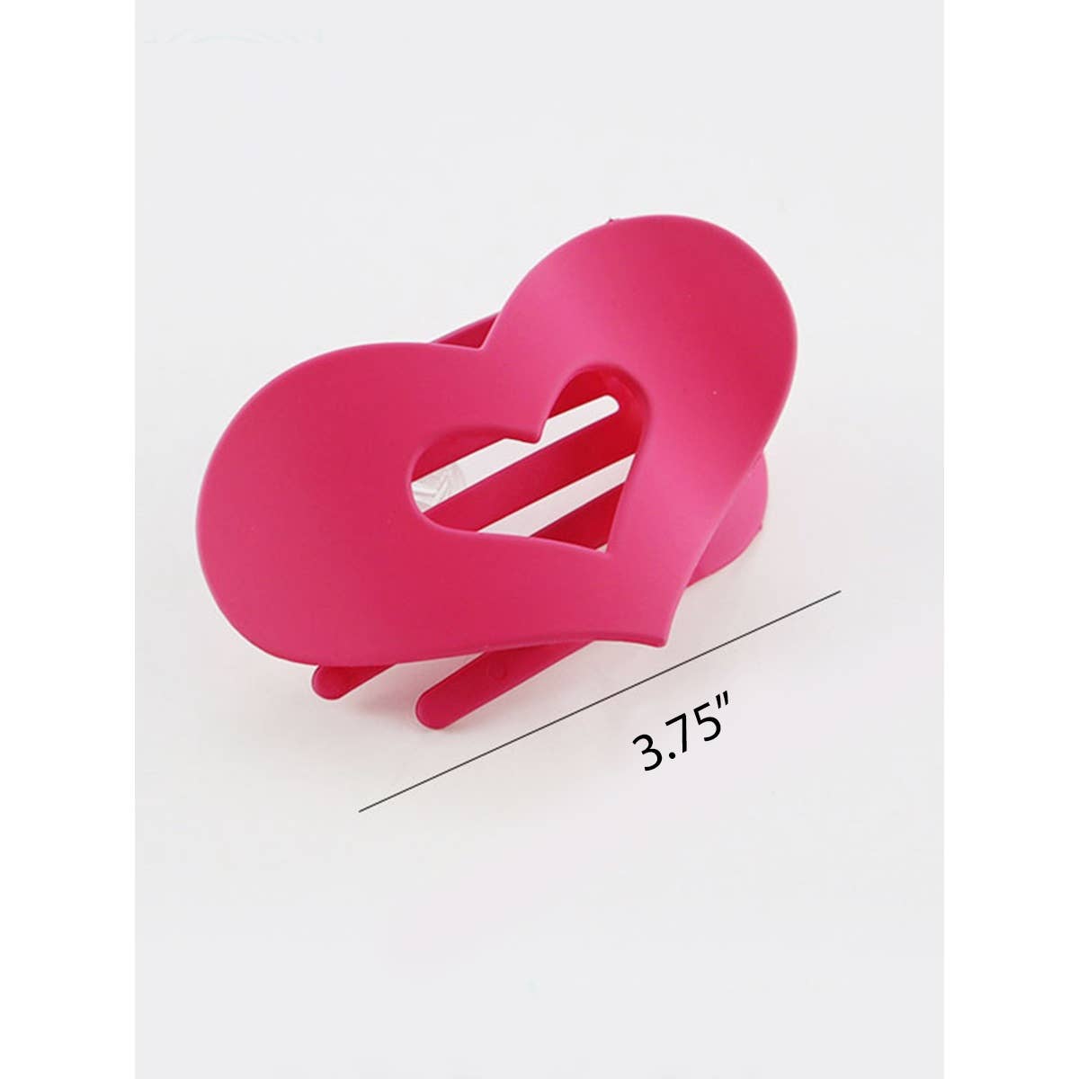 Pink Shades Heart Shape Cut Out Flat Hair Clip