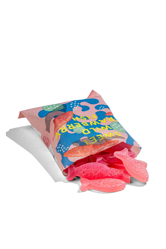 Sweet Wild Strawberry Fish - Swedish Candy 5.2oz (150g)